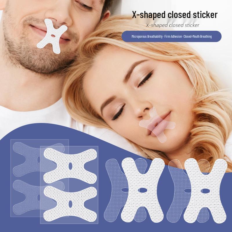 X-Shaped Lip Seal Patch for Night: Anti-Mouth Breathing Closure for Adults & Kids