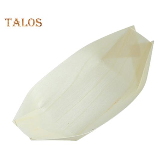 

50 шт. деревянный поднос для закусок, экологически чистые одноразовые тарелки для закусок в форме лодки, нетоксичные сервировочные подносы для вечеринок, свадеб, семейных посиделок 4Inch