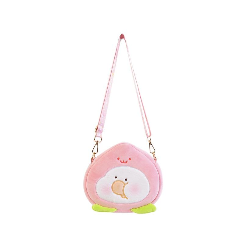 Cute And Cuddly Toby Peach Plushie Keychain Bag Accessory