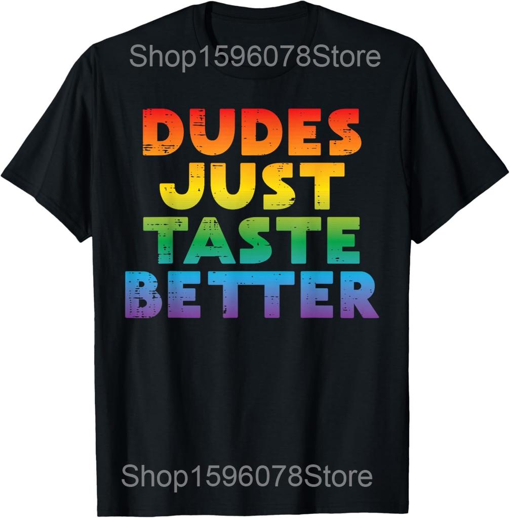 Funny Woke Up Gay Pride Rainbow Party LGBTQ T Shirts Men Cotton Humor Streetwear Tee Shirt Short Sleeve Unisex Loose Clothing