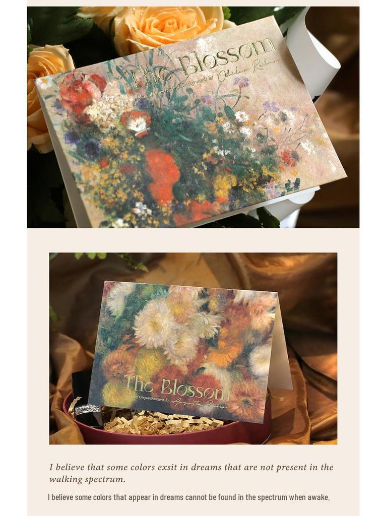 Retro Oil Painting Foldable Greeting Card & Envelope Set - Art Sketchbook Edition