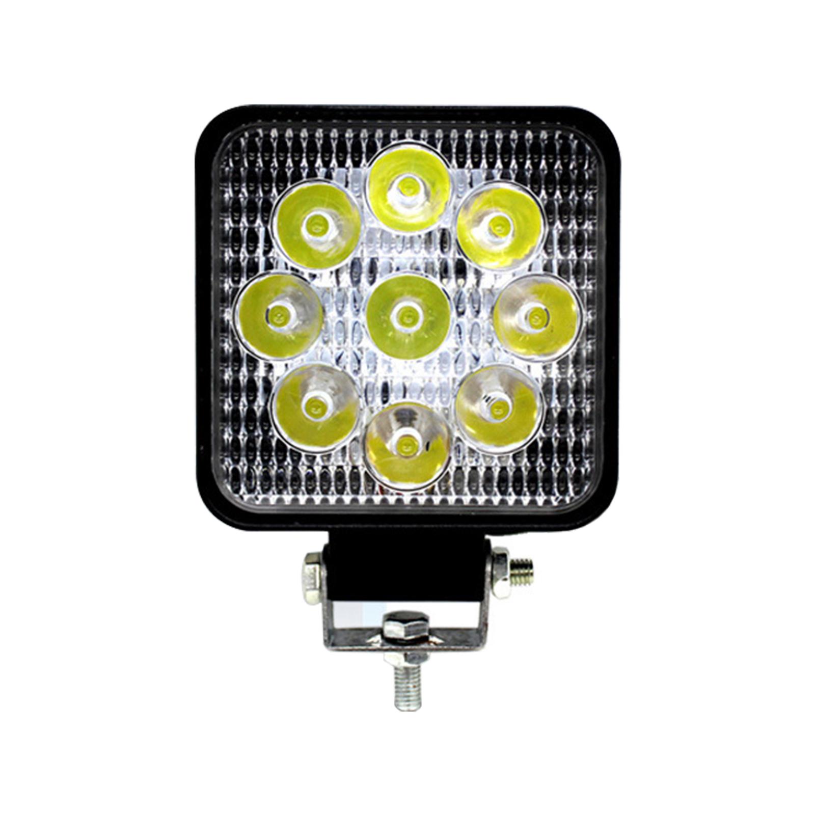 

Светодиодная фара-прожектор для бездорожья, противотуманная фара для вождения, на крышу, на бампер, рабочая фара 9 Beads 27W & Square