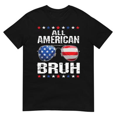 All American Bruh 4th Of July Boys Patriotic USA Teens Kids T-Shirt