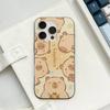 Cute Cartoon Capybara For iPhone 15 16 17 14 13 12 11 Pro Max 16E 16 Plus 17 Air Corrugated Shockproof Phone Cover