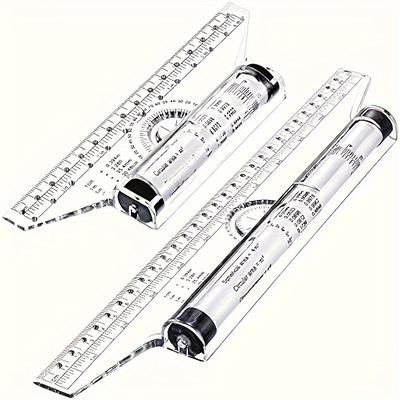 2Pcs Plastic Ruler Drawing Roller Ruler Parallel Multi-functional Drawing Design Used for Measurement Drafting Schools Offices.