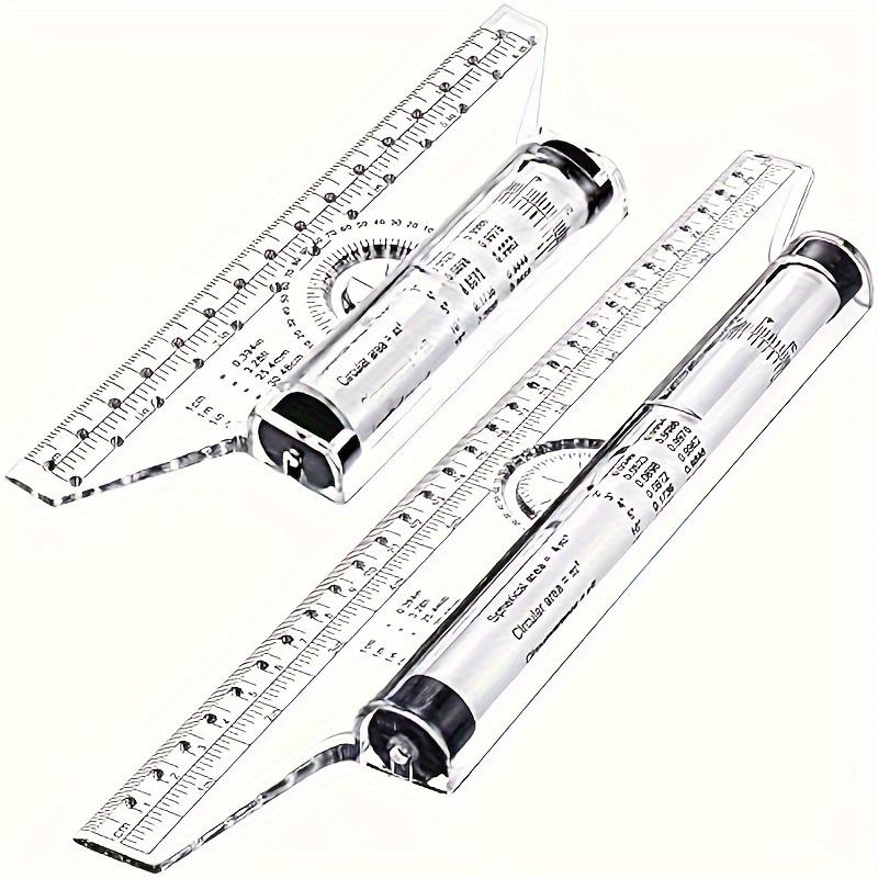 2Pcs Plastic Ruler Drawing Roller Ruler Parallel Multi-functional Drawing Design Used for Measurement Drafting Schools Offices.
