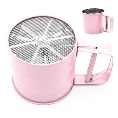 Kitchen Stainless Steel Flour Sifter Handheld Powder Flour Sieve Icing Sugar Manual Sieve Cup Home