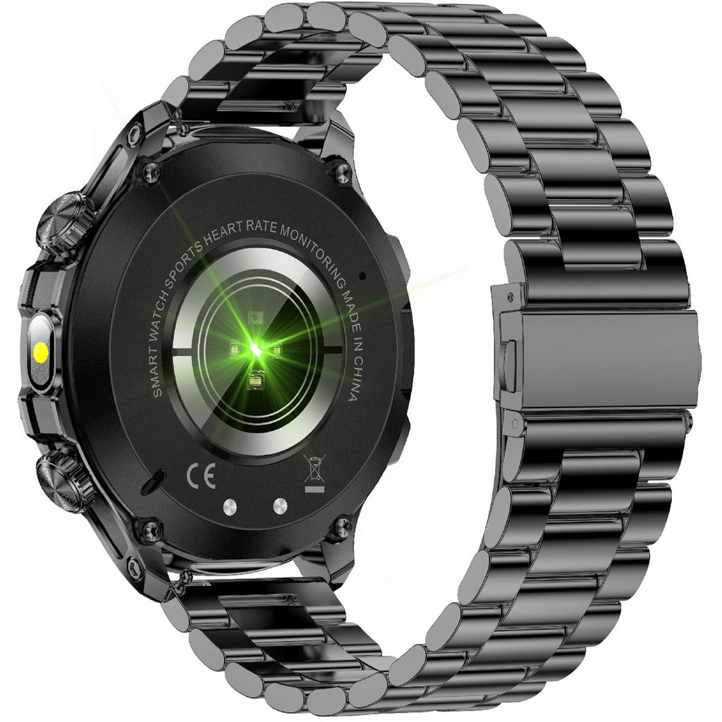 AK75 Stahlarmband Smartwatch Bluetooth-kompatibler Anruf Wasserdicht Gesundheitsüberwachung Sportuhr