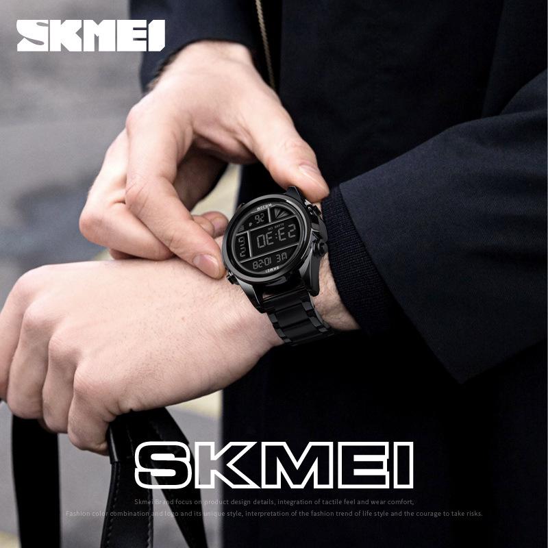 Shike Mei Men's Waterproof Steel Band Multifunctional Sports Watch - Popular Southeast Asia Model