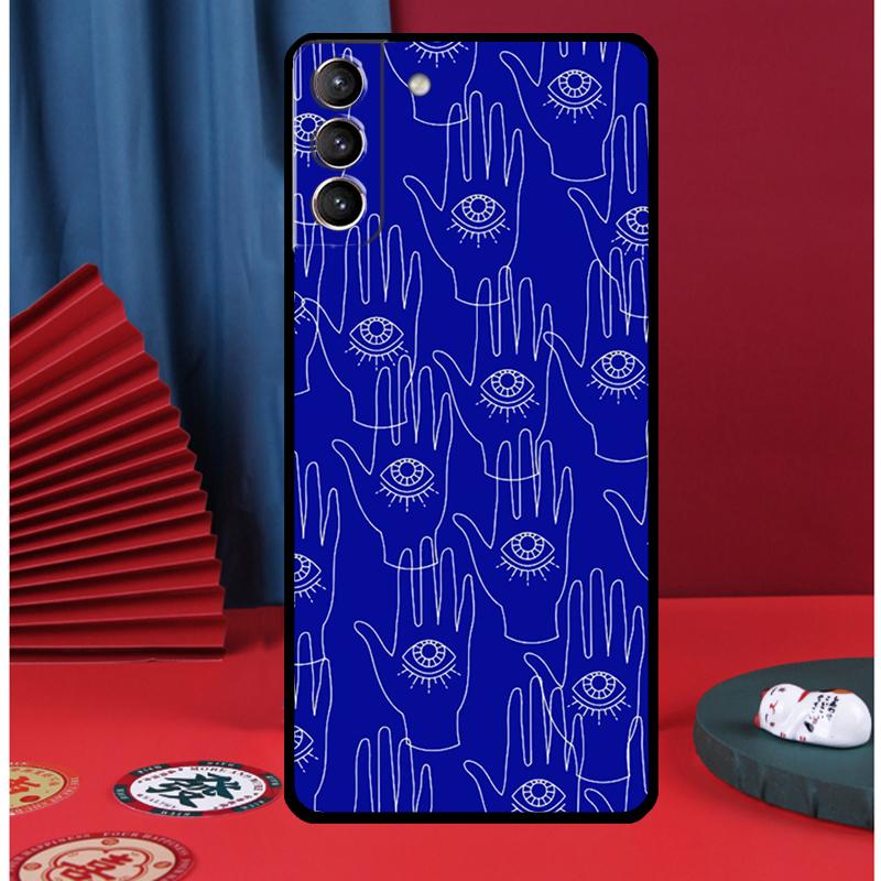 Blue Evil Eye Phone Case For Samsung Galaxy S24 Ultra S9 S10 S20 S21 S22 Plus S23 FE S25 Ultra Back Cover