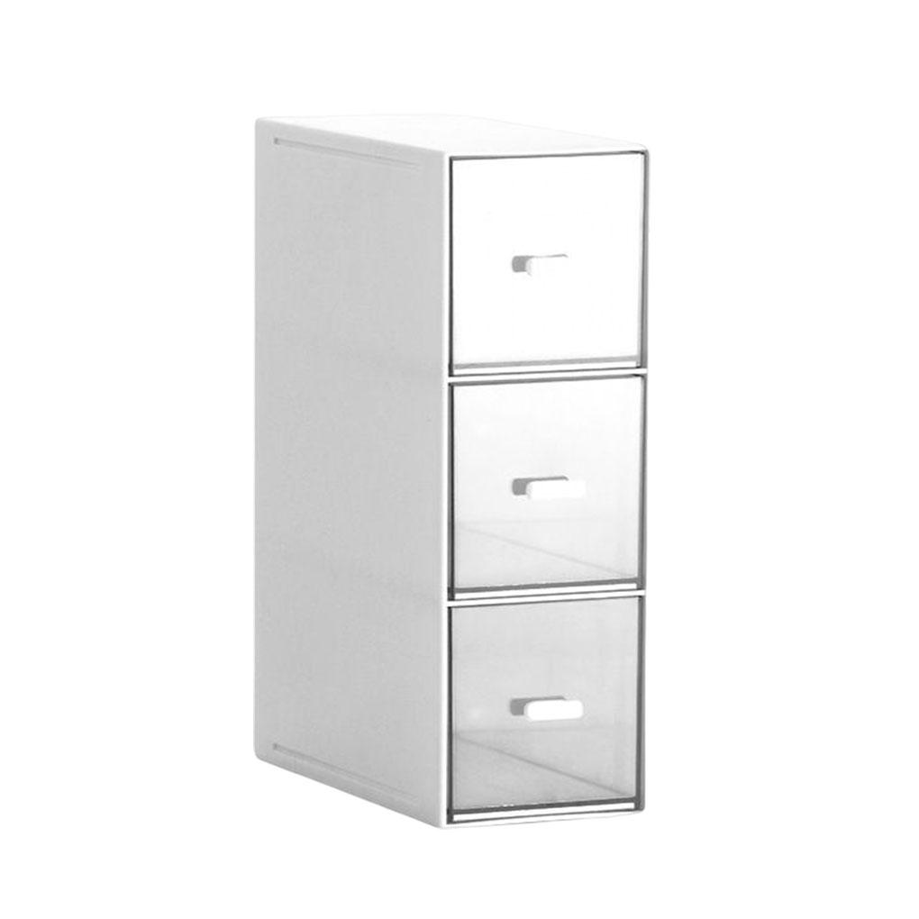 Plastic Cosmetic Makeup Jewelry Storage Box Household Transparent Sundries Case Shelf Drawer Cabinet Organizer