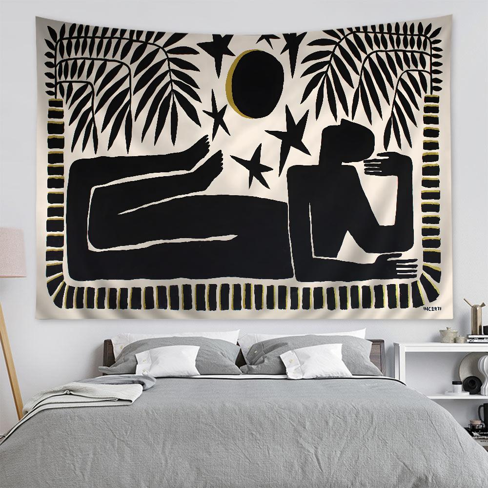 

Bohemian Hippie Ancient Egyptian Tarot Tapestry Abstract Tiger Leopard Dorm Home Decor 74x94cm(29x37in)