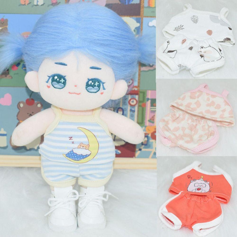 

Mini Clothes T-shirt Pants Cotton Material Camisole Suit 20cm Cotton Doll/Cotton Stuffed Dolls