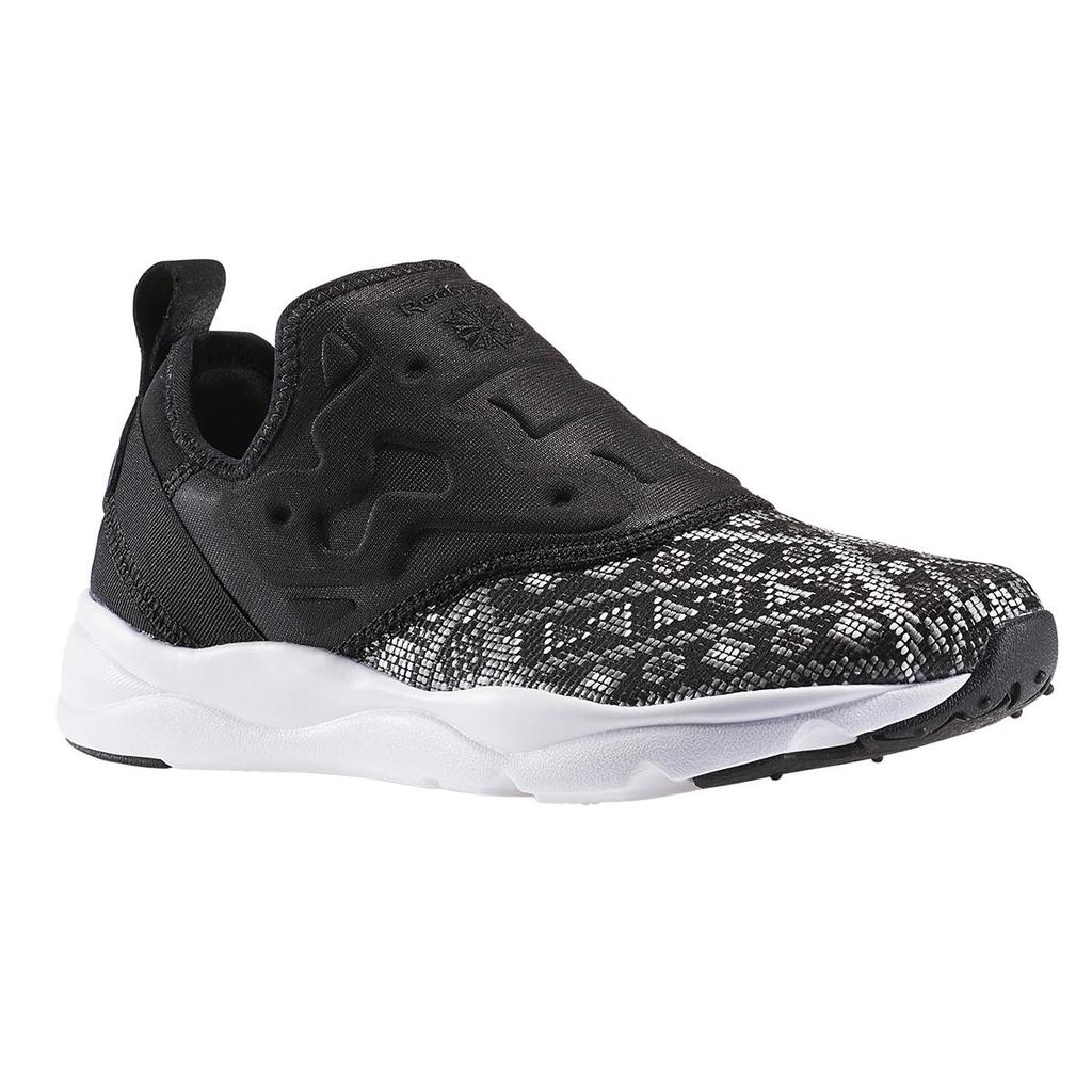 Reebok Furylite Slip On Gt Running Shoes Black/White Women's BD4460
