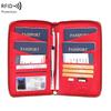 Rfid Shielded Multi Function Passport Holder Vertical Card Wallet Travel Organizer For Cash Cards Id Document Daily Outdoor Use