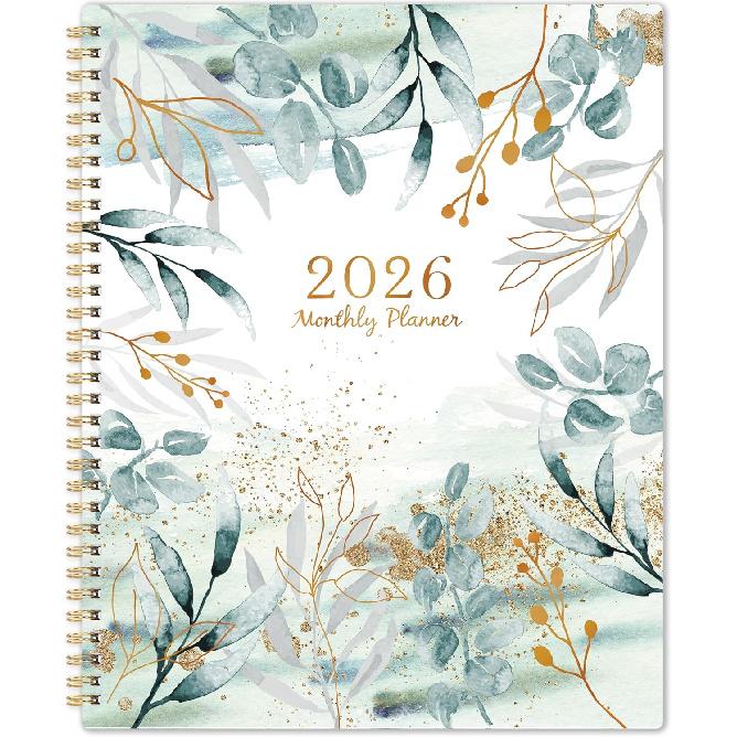 2026 Monthly Planner - 2026 Planner from January 2026- December 2026, 2026 Monthly Planner 8.5"x 11", with Tabs, Double Back Pocket, Large Blocks