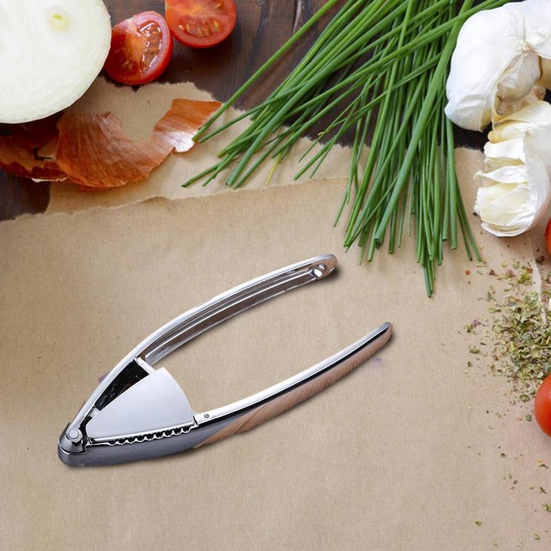 Garlic Press Crusher Ergonomic Handle Kitchen Crusher Manual Garlic Squeeze Tool For Home Dormitory Hotel Apartment Rental