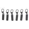 6pcs Black Zipper Pull Replacement Small Hole Zipper Pull Tab Detachable Zipper Pull  Handbags