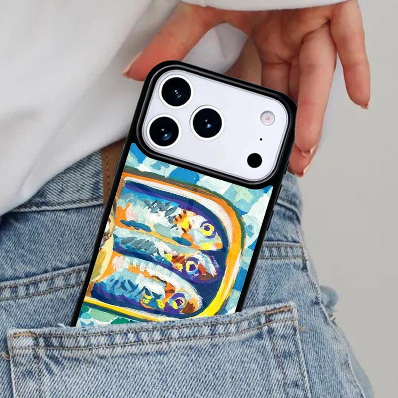 Sardines Salted fish Canned Phone Case for iPhone 17ProMax 12 13 14 15 16e 17 Pro Max Plus Air Cover