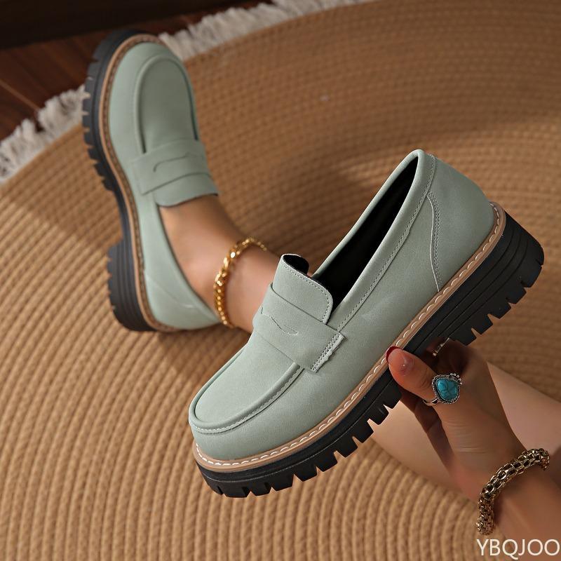 Fashion New Spring  Autumn Large Casual Women's Shoes with Thick Heels Retro Simple Comfort Thick Bottom anti slip Women's Shoes
