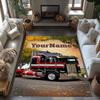 Kw Heavy Trucks Personalized Name Floor Mat Design for Study Room Kitchen Playrooms Decorate Room Antislip Carpet Decorate Offices