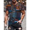 Summer Men Circuit Board Electronic Chip Creative Graphics Fashion Short Sleeve Oversized T-shirt