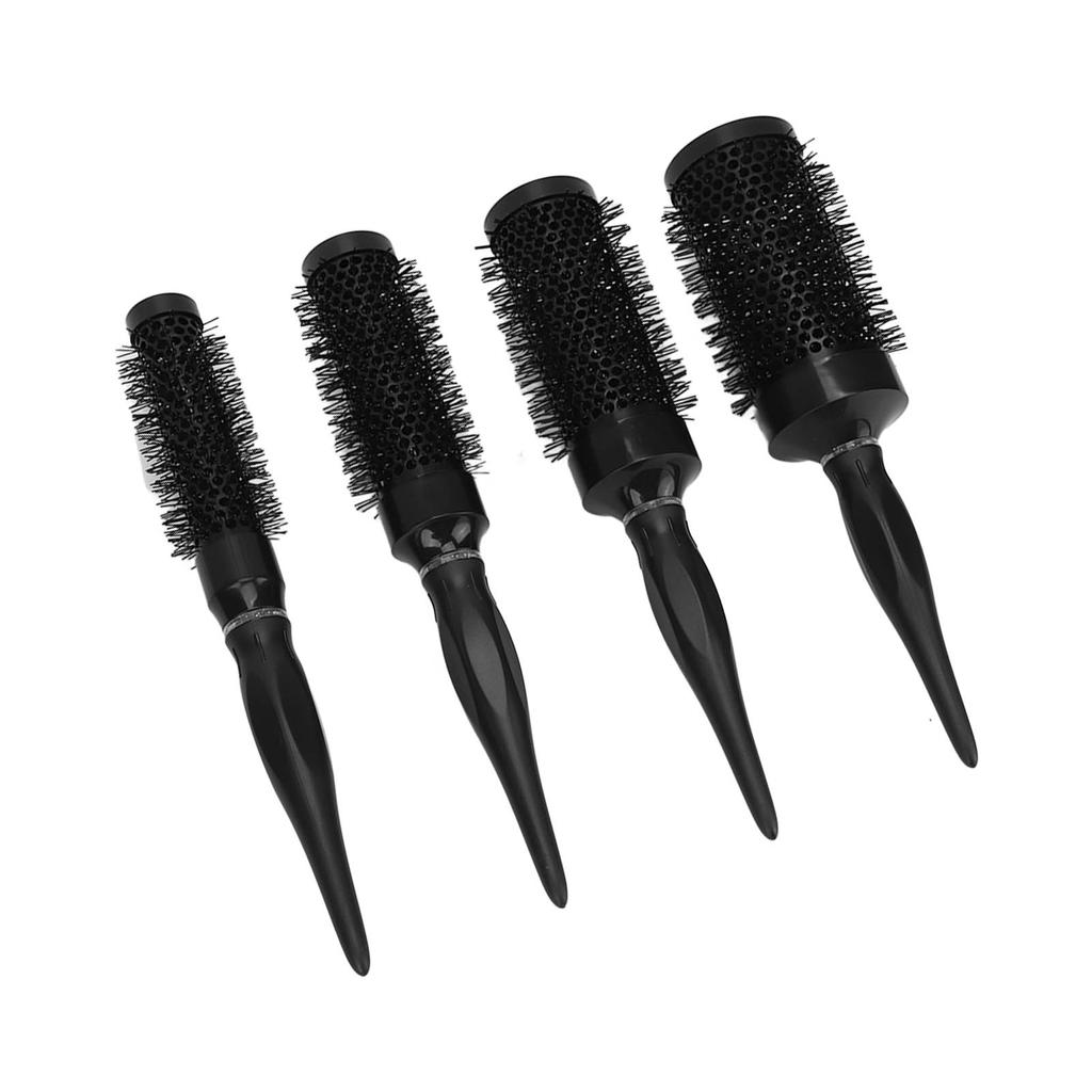 Round Brush Set Alloy Hair Styling Black Curling Round Hair Brush for Blow Drying Student