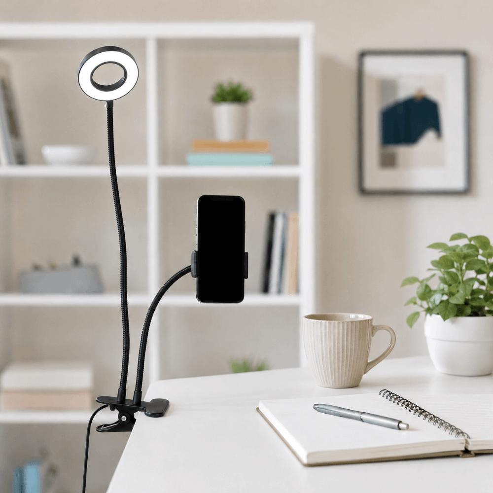 Adjustable Angle Ring Light 6W Makeup Mirror Light Portable Selfie Ring Light  Live Stream