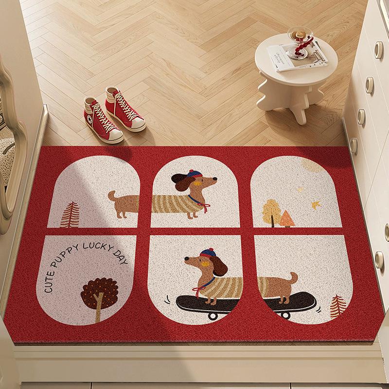 Non-Slip PVC Entrance Door Mat - Stain-Resistant, Cuttable, Coil Mat for Hallway/Mudroom