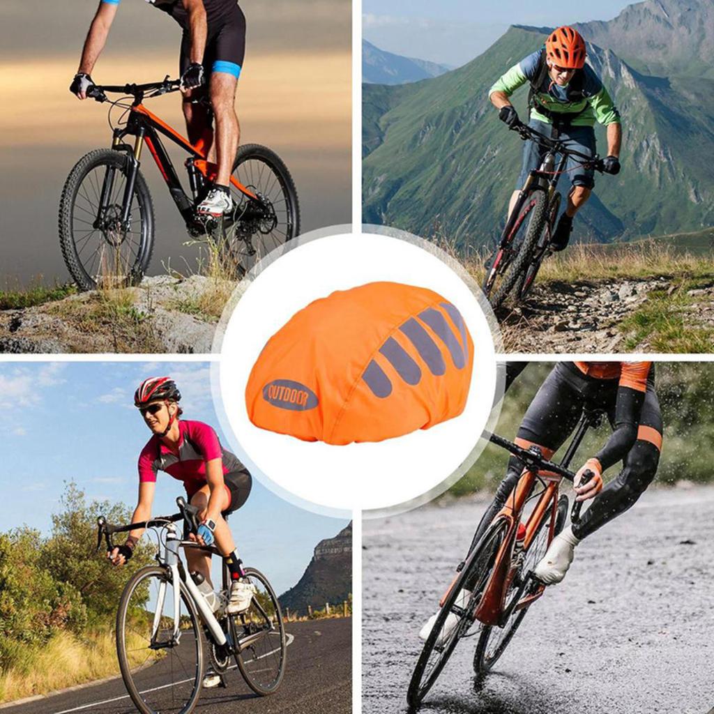 Waterproof Bike Helmet  with Reflective Strip Cycling Bicycle Helmet Rain Cover Road Bicycle Casque Water Snow Cover