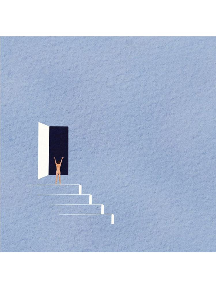 

Скандинавская меланхоличная девушка, сюрреалистический постер с иллюстрацией, абстрактный настенный художественный принт, холст, картина, Декор, фотографии для гостиной, дома 20x20cm No Frame