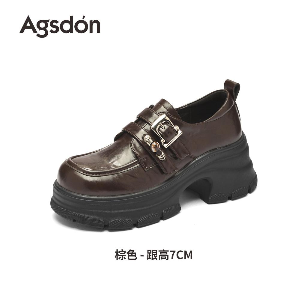 Platform Spring New Models Not Tired Feet Single Shoes Commuter Black British Small Leather Shoes