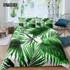 Dynetrekk King Full Palmetrykk Sengetøysett Hawaiisk Tropiske Blader Grønne Grener 2/3 stk Polyester Dyne Trekk