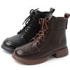 Fashion GKTINOO Women Boots 2025 New Woman Short Boots Soft Genuine Leather Autumn Winter Shoes Square Heels Big Toe Female Footware