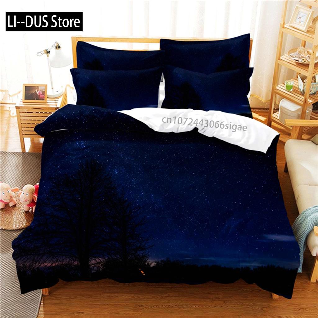 Starry Night Bedding Set Duvet Cover Set 3d Bedding Digital Printing Queen Size Bedding Set Fashion Design