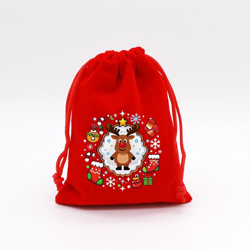Christmas Candy & Apple Gift Bags - Red Snack Packaging