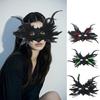 Pírková Vrána Maškarní Masky pro Ženy Dívky Benátské Masky Párty Večerní Plesové Masky Halloween Cosplay Kostýmy