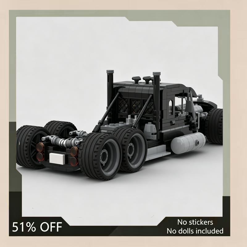 552PCS Classic Big Rig Truck MOC Custom Building Blocks Model DIY Creative Vehicle Assembly Toy Collection Display Gift