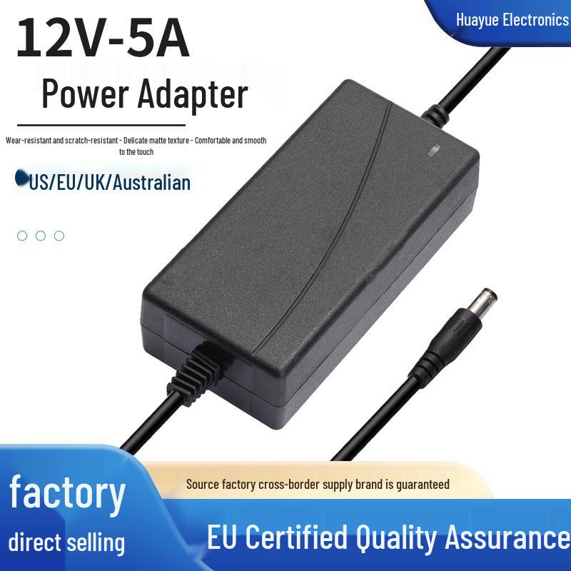 

12V 5A 60W Адаптер живлення для світлодіодних стрічок, РК-моніторів, пристроїв для видалення волосся та іншого