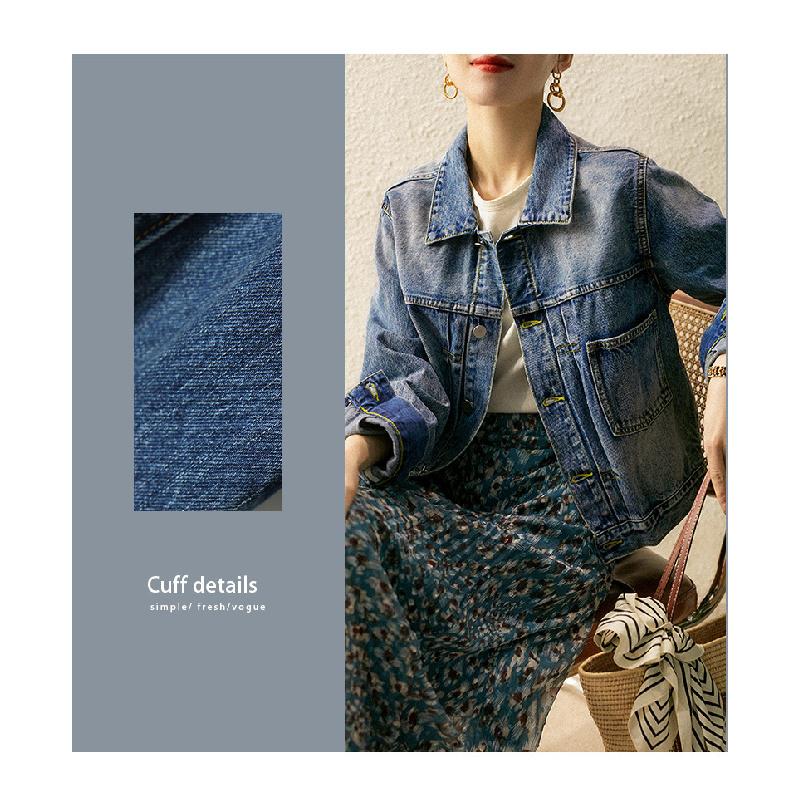 Collared denim jacket 2026 spring new women's short denim top