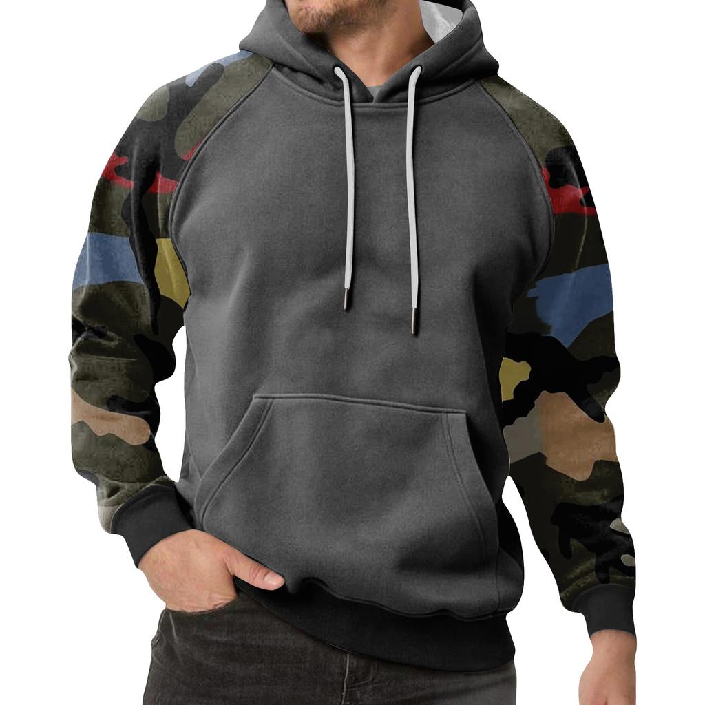 Men's Camouflage Sweatshirt Hoodie Men's Sports Large Size Casual Sweatshirt