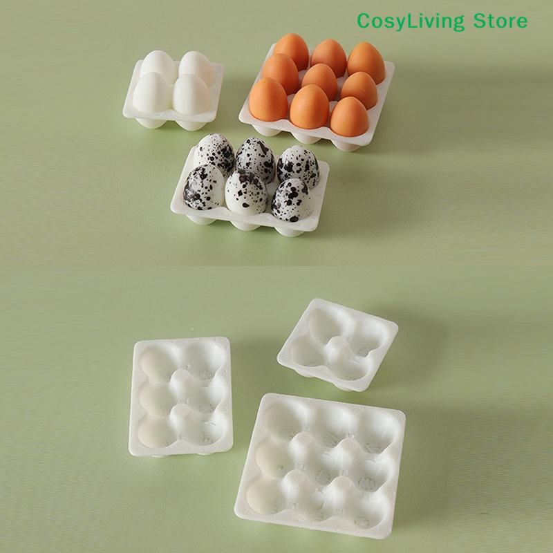 1/12 Miniatur-Eierkarton Eierbox Modell Küche Eier Lebensmittel Dekoration Lebensszene Dekor Zubehör