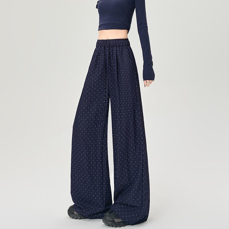 Wide-leg Pants Women's Spring and Summer High-waisted Thin Lazy Style Versatile Loose Straight Casual Pants