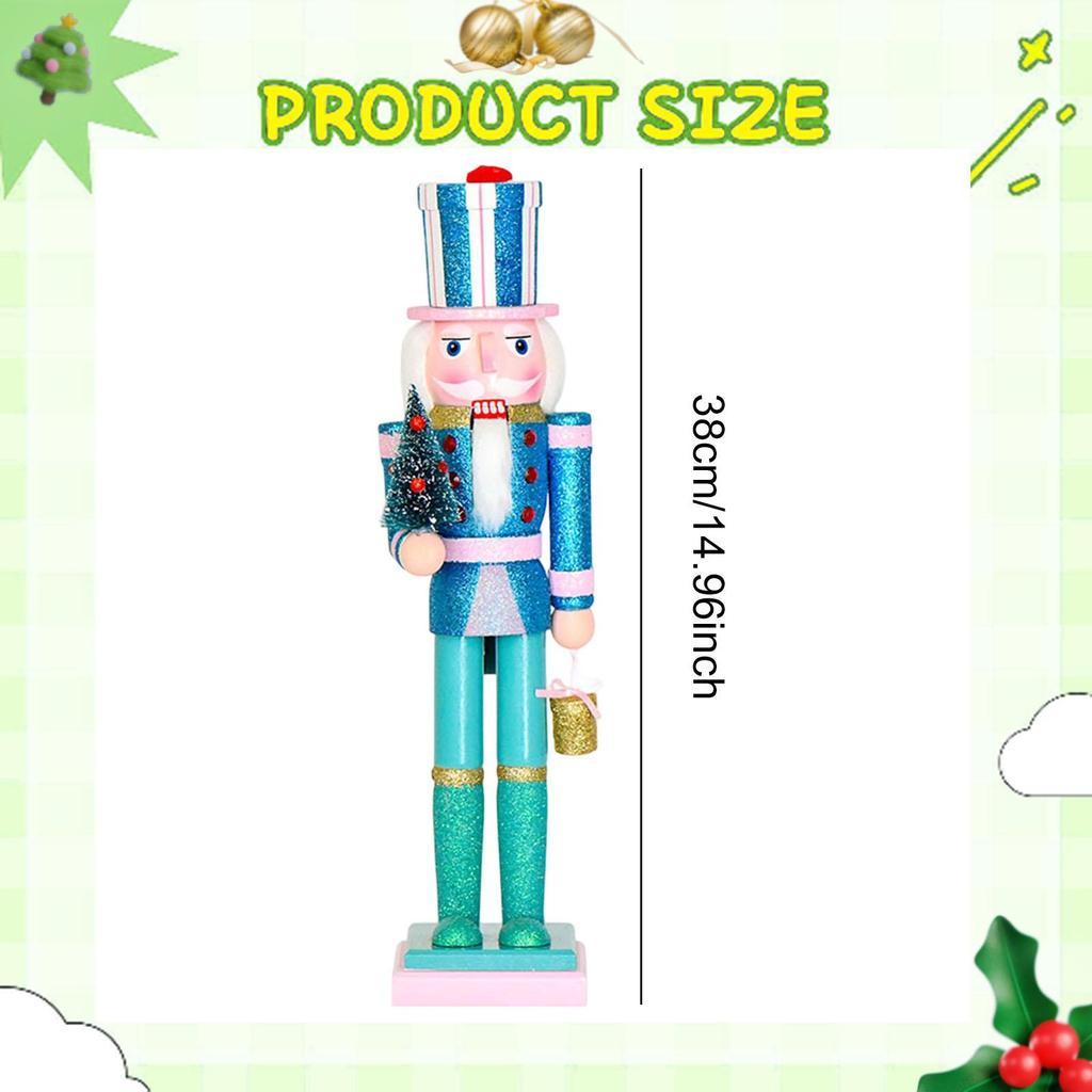 Christmas Nutcracker Decor Traditional Ornament Nutcracker Figure Statue for Shelves Party Decor Countertop Festival Present
