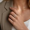 Pull Bead Chain Tassel Ring Water Drop Shape Chain Ring Elegant Charm Ring  Women