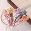 Bangs Clip Rhinestones Hairpin Butterfly Heart Hair Clip Cute Acetate Hairpin  Kids
