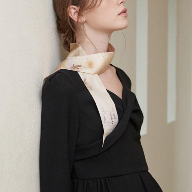 EDTR Ivory Paper Silk Scarf ED23A4FAZ0681