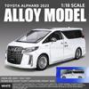 1/18 Scale Toyota Alphard MPV Large Size Alloy Car Model Diecast Metal Toy Vehicles Car Model Simulation Sound and Light Children Gift