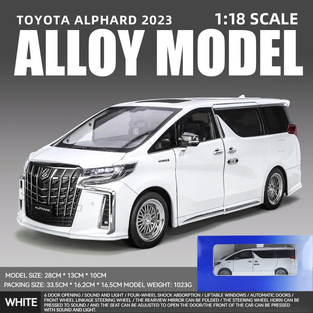 1/18 Scale Toyota Alphard MPV Large Size Alloy Car Model Diecast Metal Toy Vehicles Car Model Simulation Sound and Light Children Gift