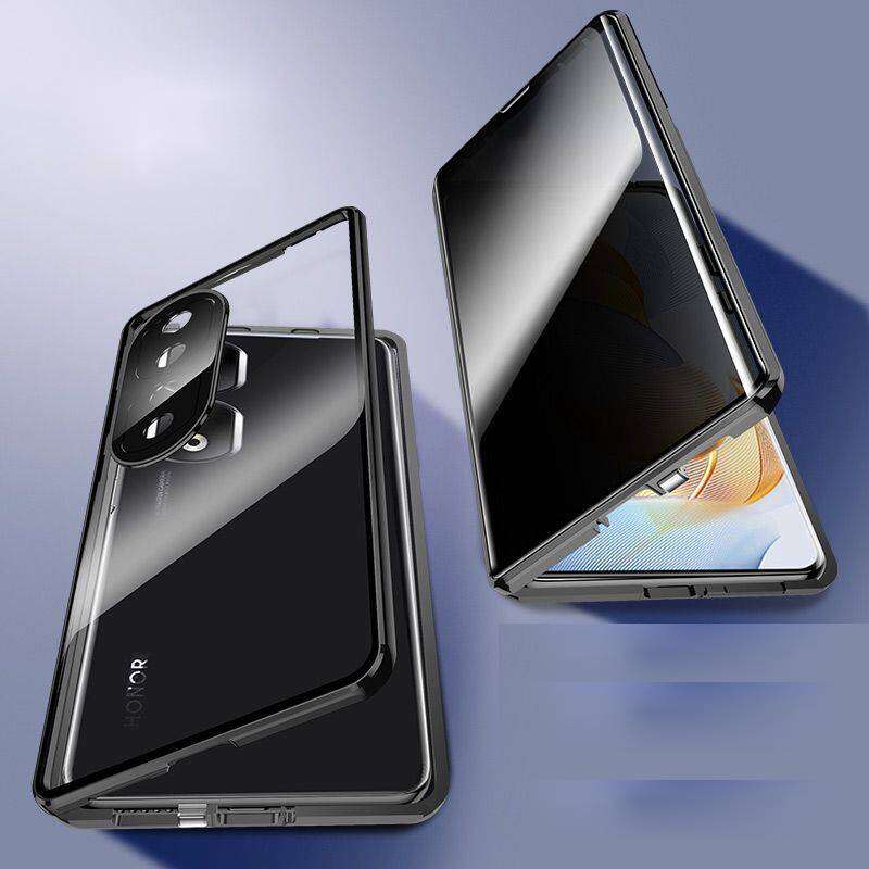 Anti Peeping Case for Huawei Honor 90 GT Pro 80 70 50, Double Sided Tempered Glass,Metal Frame with Lens Protector Phone Bumpers